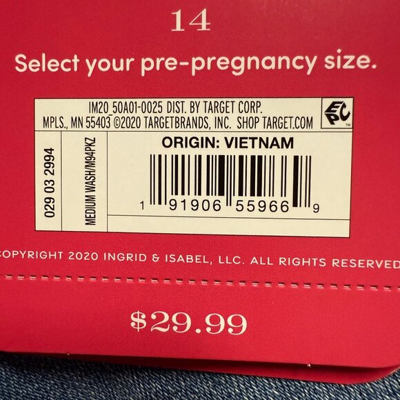 Isabel Maternity Over Belly Cropped Distressed Straight Maternity Jeans Blue 14 - Picture 12 of 12